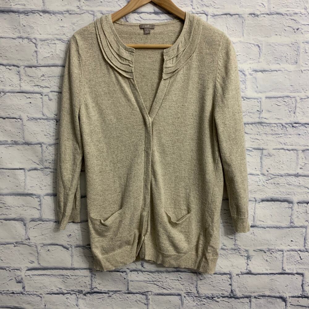 J. Jill Light Gray Cardigan